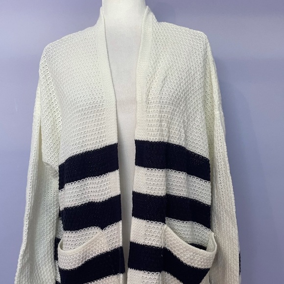 - Anthropologie Lumiere striped open cardigan - Picture 3 of 4
